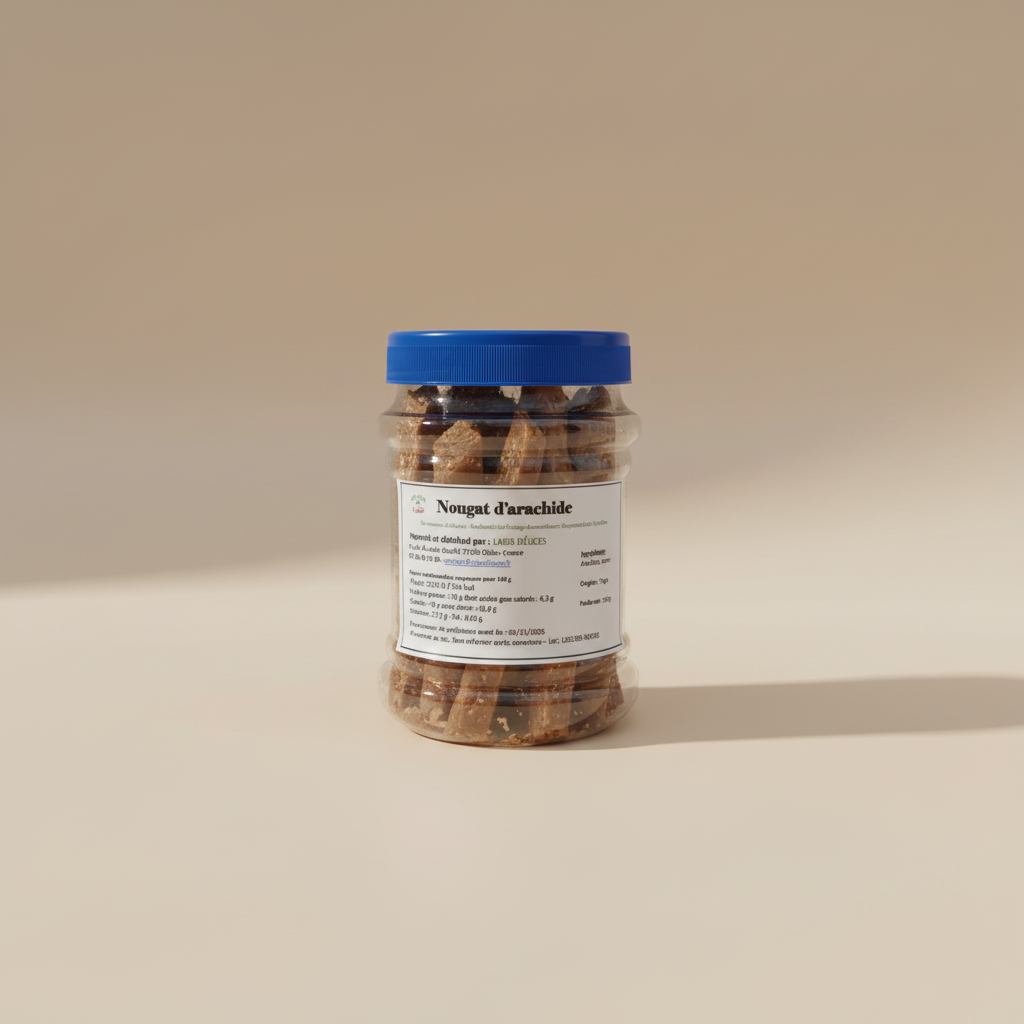 Pot nougat individuel fond neutre